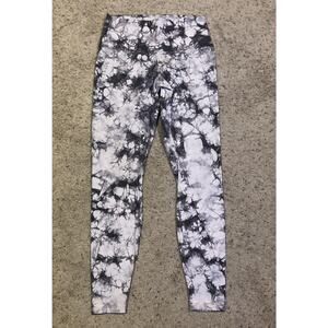 LULULEMON size 8 Wunder Under HR 28" Dual Shibori Antique White Baltic Grey Z22